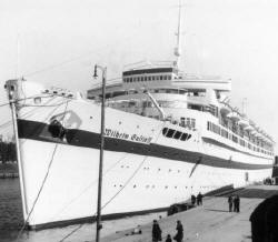 Die Wilhelm Gustloff als Lazarettschiff 1939 in Danzig