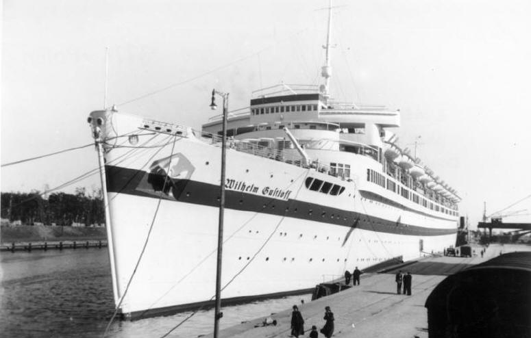 Die Wilhelm Gustloff als Lazarettschiff 1939 in Danzig