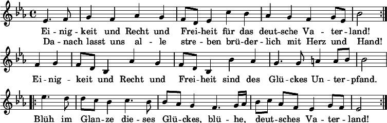 Deutschlandlied - 3. Strohe Deutschlandlied - 3. Strohe