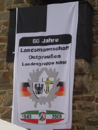 Fahne "60 Jahre LO NRW" - Zur Vergrößerung Bild anklickehen