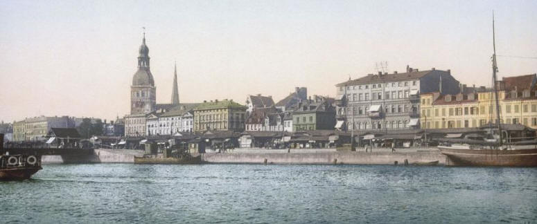 Riga um 1900 Foto: Library of Congress, Prints & Photographs Division, Photochrom Collection Gemeinfrei https://bit.ly/30CHYII