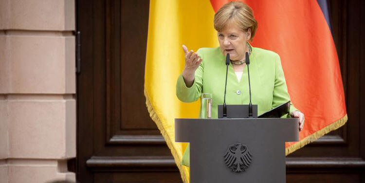 Angela Merkel bei der Gedenkstunde der Bundesregierung fr die Opfer von Flucht und Vertreibung am 20.06.2018