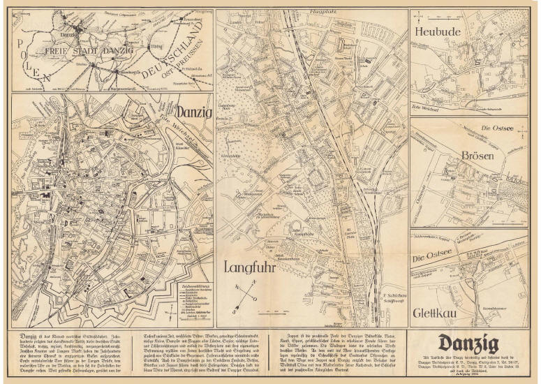 Stadtplan Danzig 1934 - Zur Vergrößerung (Anzeige als PDF) Bild anklicken!