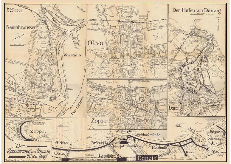 Stadtplan Danzig 1934 - Zur Vergrerung (Anzeige als PDF) Bild anklicken!